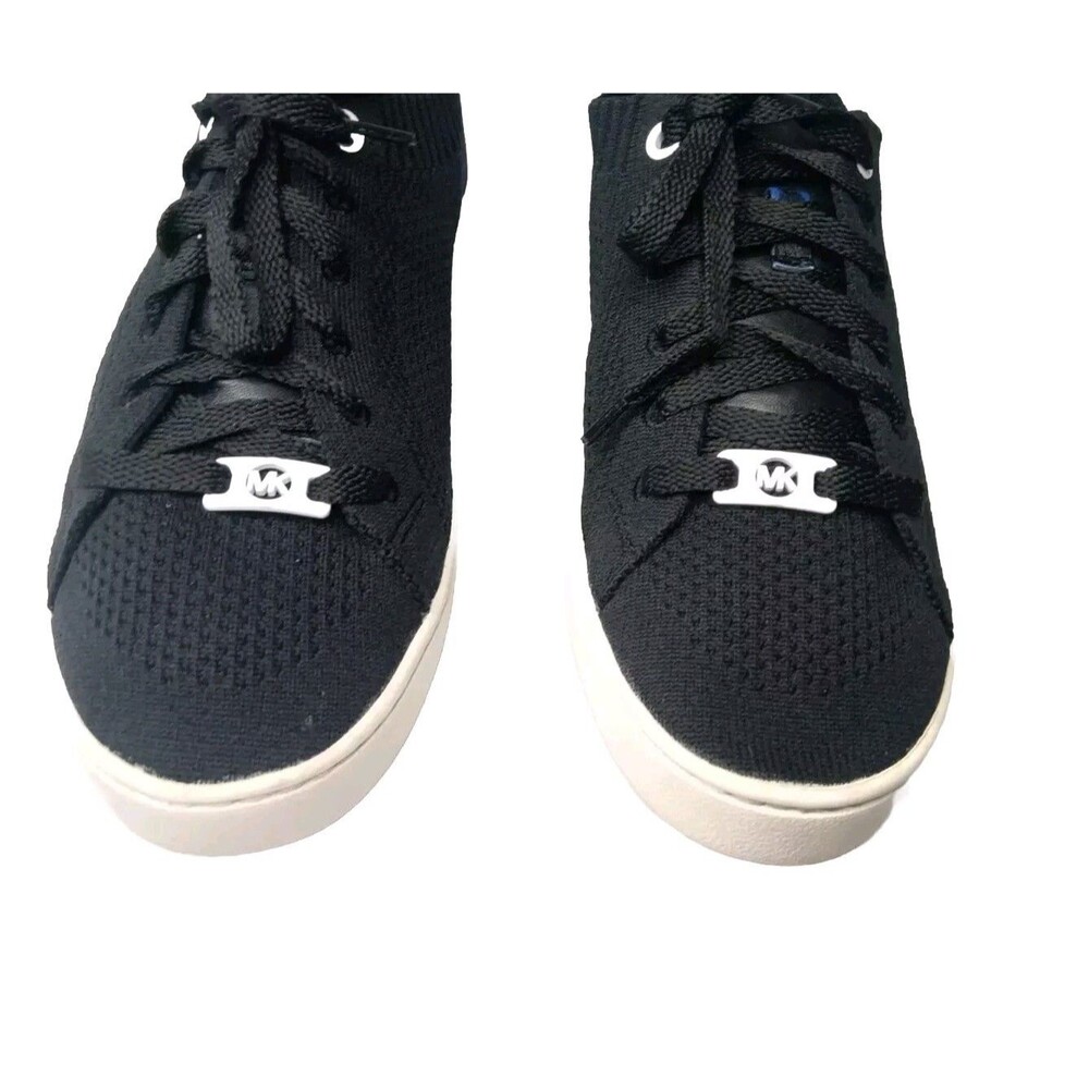 Michael Kors Skyler Shoes Women's Sz 9 Sneakers Black Fabric Upper Leather Trim - Picture 5 of 10